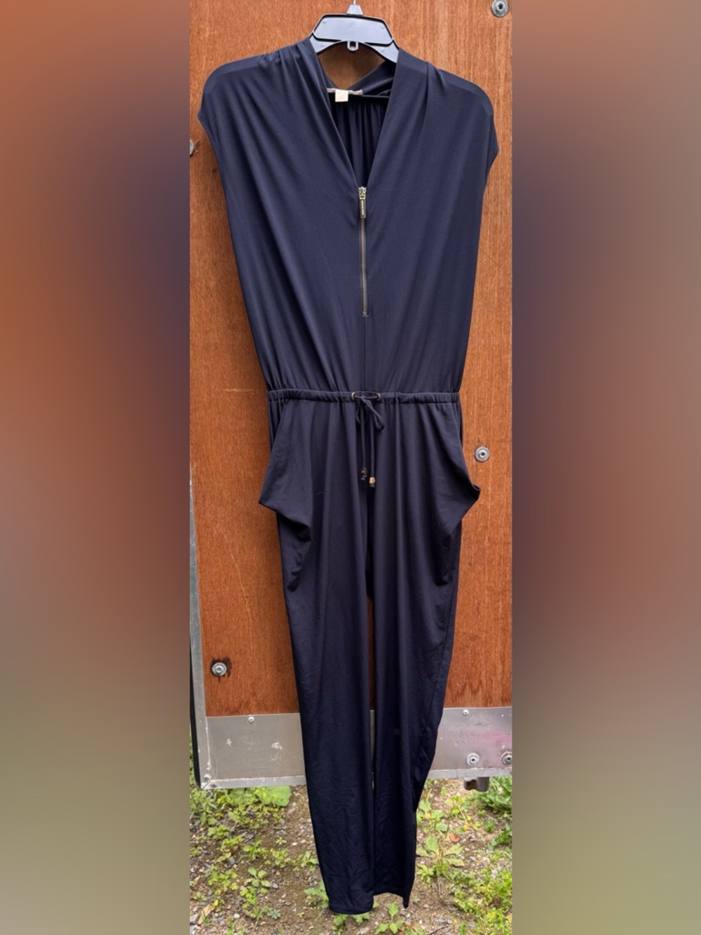 Michael Kors Zip Front Sleeveless Jumpsuit